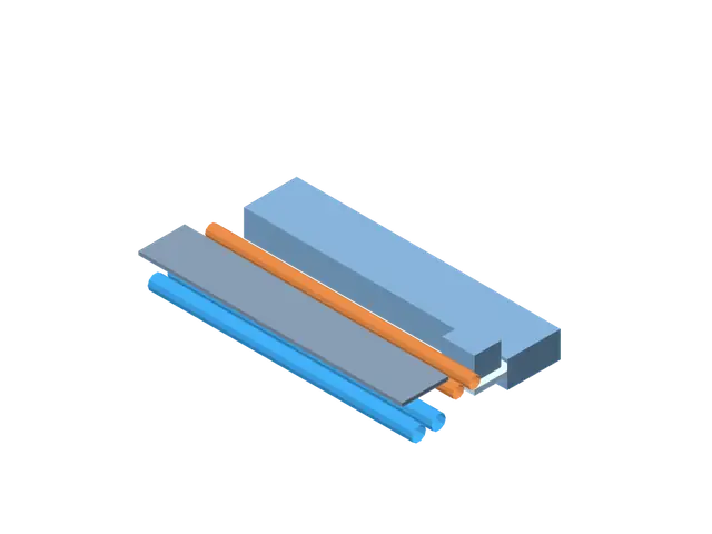 Isometrisches Modell: TGA / HKLS